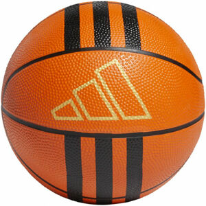 adidas 3-STRIPES RUBBER MINI Mini basketbalový míč, oranžová, veľkosť 3