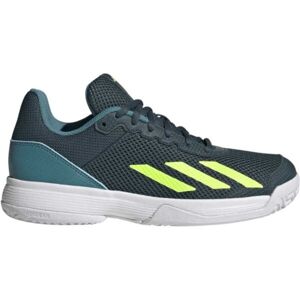 adidas COURTFLASH K Dětská tenisová obuv, bílá, veľkosť 6.5