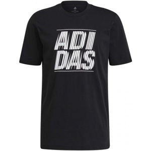 adidas EXTMO ADI T Pánské tričko, Černá,Bílá, velikost