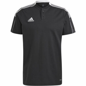 adidas TIRO21 POLO Pánské fotbalové triko, černá, velikost XL
