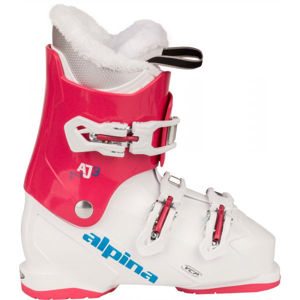 Alpina AJ3 GIRL Dívčí obuv na sjezdové lyžování, bílá, veľkosť 23