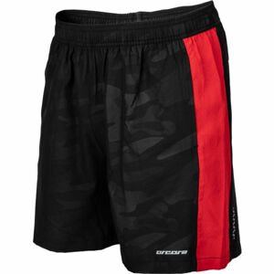 Arcore AGIS Pánské běžecké šortky, Černá,Červená,Stříbrná, velikost M
