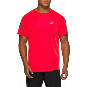Asics SILVER ICON TOP Pánské běžecké triko, Červená,Bílá, velikost S
