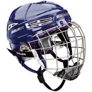 Bauer RE-AKT 100 YTH COMBO Dětská hokejová helma s mřížkou, tmavě modrá, veľkosť (49 - 54)