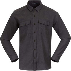 Bergans TOVDAL Pánská flanelová outdoorová košile, tmavě šedá, velikost XL