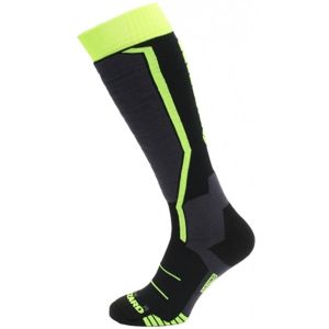 Blizzard ALLROUND Juniorské lyžařské ponožky, Černá,Reflexní neon, velikost 27-29
