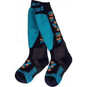 Blizzard ALLROUND WOOL SKI SOCKS JR Dětské lyžařské ponožky, Černá,Modrá,Oranžová, velikost