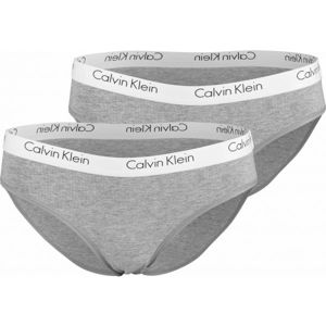 Calvin Klein 2PK BIKINI šedá M - Dámské kalhotky