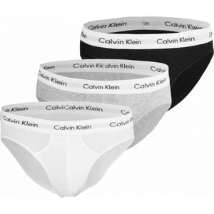Calvin Klein 3 PACK HIP BRIEF bílá S - Pánské slipy