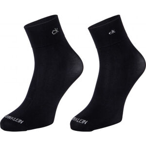 Calvin Klein WOMEN SHORT CREW 2P CRYSTAL LOGO TROUSER MELISS Dámské ponožky, černá, velikost UNI