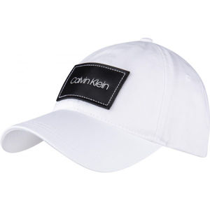 Calvin Klein LEATHER PATCH BB CAP bílá UNI - Pánská kšiltovka