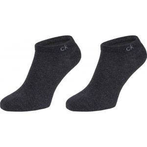 Calvin Klein 2PK FLAT KNIT tmavě šedá UNI - Dámské ponožky