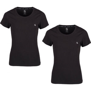 Calvin Klein S/S CREW NECK 2PK černá L - Dámské tričko