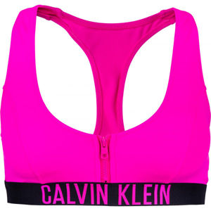 Calvin Klein ZIP BRALETTE-RP růžová XL - Dámský vrchní díl plavek