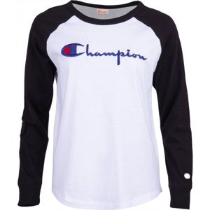 Champion CREWNECK LONG SLEEV bílá XS - Dámské tričko s dlouhým rukávem