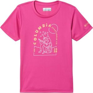 Columbia MIRROR CREEK SHORT SLEEVE GRAPHIC SHIRT Dívčí triko, růžová, velikost M