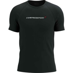Compressport TRAINING SS LOGO TSHIRT M Pánské tréninkové triko, černá, velikost
