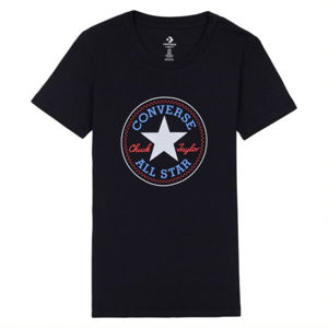 Converse CHUCK PATCH NOVA TEE Dámské tričko, černá, velikost XS