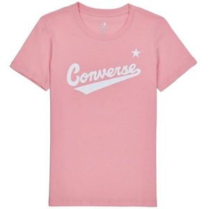 Converse WOMENS NOVA CENTER FRONT LOGO TEE světle růžová XS - Dámské tričko