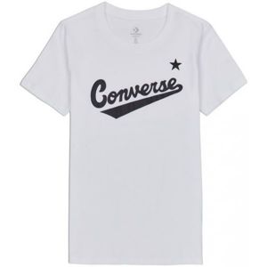 Converse CENTER FRONT LOGO TEE Dámské tričko, bílá, velikost S