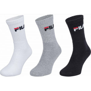 Fila UNISEX SPORT 3P Unisex ponožky, Černá,Šedá,Bílá, velikost 39-42