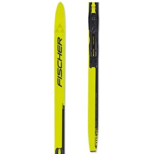 Fischer SPRINT SKIN + TOUR JR Dětské běžecké lyže s mohérovými pásy, žlutá, veľkosť 150