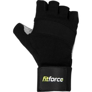 Fitforce FITNESS RUKAVICE černá L - Rukavice na fitness