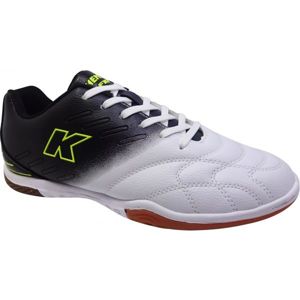 Kensis FIQ Juniorská sálová obuv, Bílá,Černá,Reflexní neon, velikost 31
