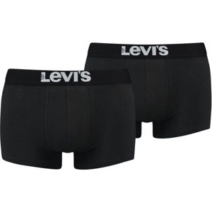 Levi's MEN SOLID BASIC TRUNK 2P Pánské boxerky, Černá, velikost L
