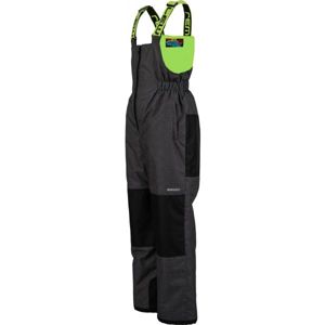 Lewro BONIFACE Dětské lyžařské kalhoty, Tmavě šedá,Černá,Zelená, velikost 140-146
