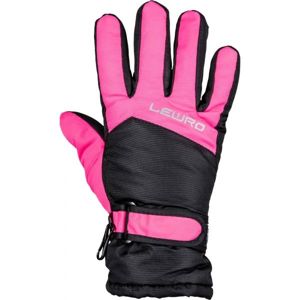 Lewro NALANI růžová 12-15 - Dětské lyžařské rukavice