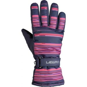 Lewro PYRY růžová 8-11 - Dětské lyžařské rukavice
