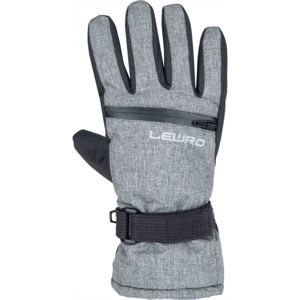 Lewro SAFI Dětské lyžařské rukavice, šedá, velikost 12-15