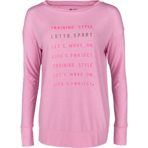 Lotto DINAMICO III TEE Dámské tričko s dlouhým rukávem, růžová, veľkosť XS