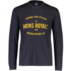 MONS ROYALE ICON LS  M - Pánské triko z merino vlny s dlouhým rukávem