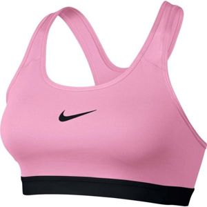 Nike CLASSIC PAD BRA Dámská sportovní podprsenka, Růžová,Černá, velikost