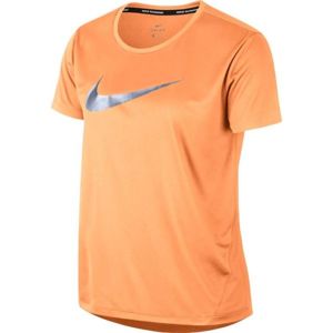 Nike MILER TOP SS HBR1 oranžová S - Dámské tričko