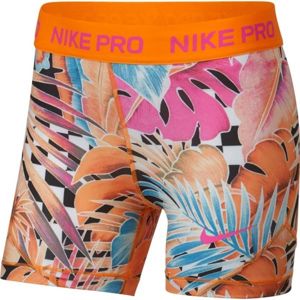 Nike NP SHORT BOY AOP1 oranžová XL - Dívčí sportovní šortky