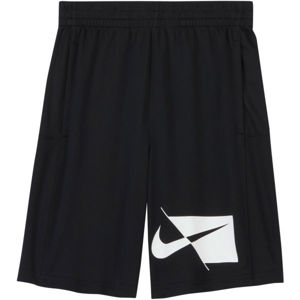 Nike DRY HBR SHORT B Chlapecké tréninkové šortky, Černá,Bílá, velikost