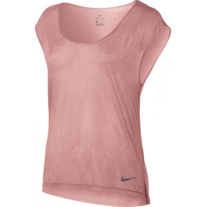 Nike BRTHE TOP SS COOL W růžová S - Dámský běžecký top
