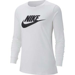Nike NSW TEE ESSNTL LS ICON FTRA Dámské triko, Bílá,Černá, velikost