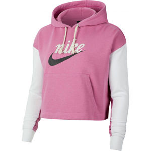 Nike NSW VRSTY HOODIE FT W růžová S - Dámská mikina