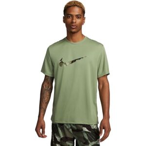 Nike DF UV SS MILER ECMO Pánské běžecké tričko, khaki, velikost XL