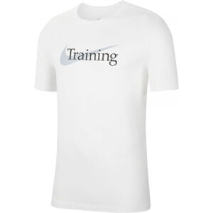Nike DFC TEE SW TRAINING Pánské tréninkové tričko, Bílá,Černá, velikost
