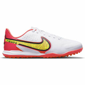 Nike JR TIEMPO LEGEND 9 ACADEMY TF Dětské turfy, Bílá,Růžová,Žlutá, velikost 2.5Y