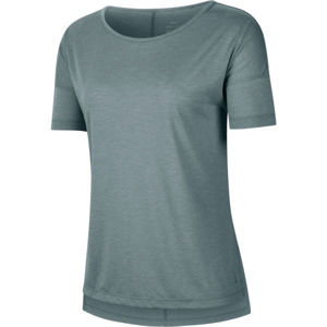 Nike YOGA Dámské tričko na jógu, zelená, velikost S