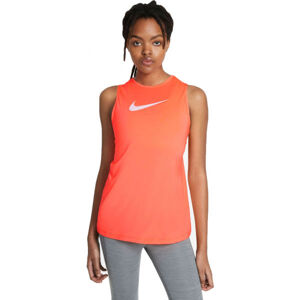 Nike NP TANK ESSNTL OPEN BCK GX W Dámské sportovní tílko, Oranžová,Bílá, velikost