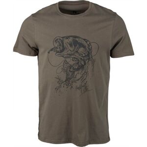 Northfinder ARCHIE Pánské tričko, khaki, velikost XL