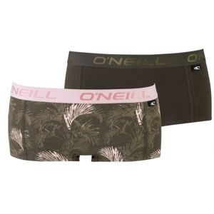 O'Neill HIPSTER WITH DESIGN 2-PACK Dámské spodní kalhotky, Khaki,Růžová, velikost