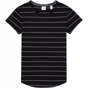 O'Neill LW STRIPE LOGO T-SHIRT Dámské triko, Černá,Bílá, velikost